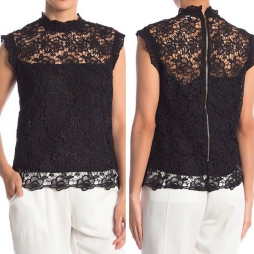 🆕️ Nanette Lepore High Neck Lace Top